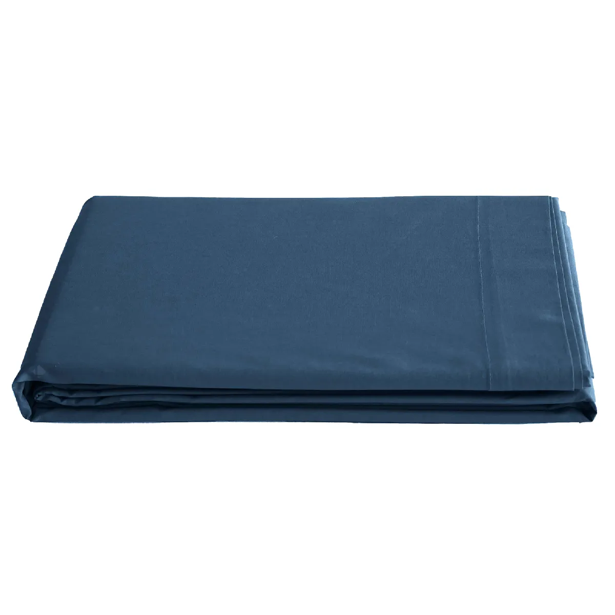 Drap Plat 180x290 Cm Percale De Coton Manoir Bleu Marine