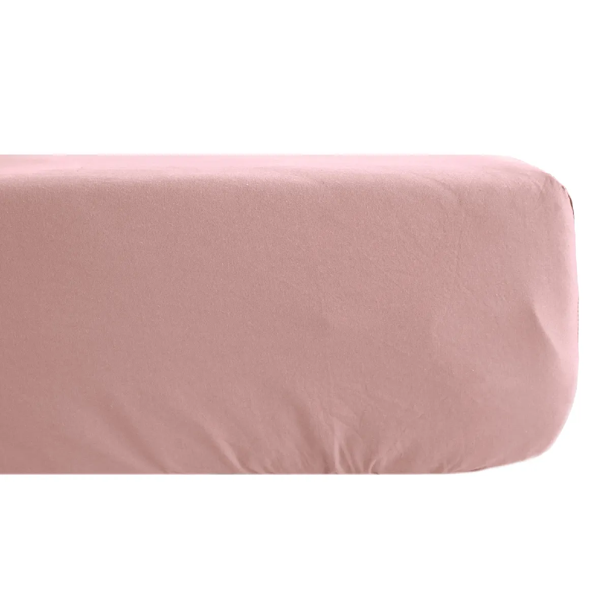 Drap Housse Lin Et Coton 140x190 Cm Mousseline De Coton Opera Rose