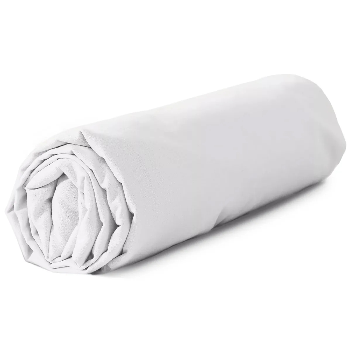 Drap Housse 140x190 Cm Coton Lavé Lino Blanc