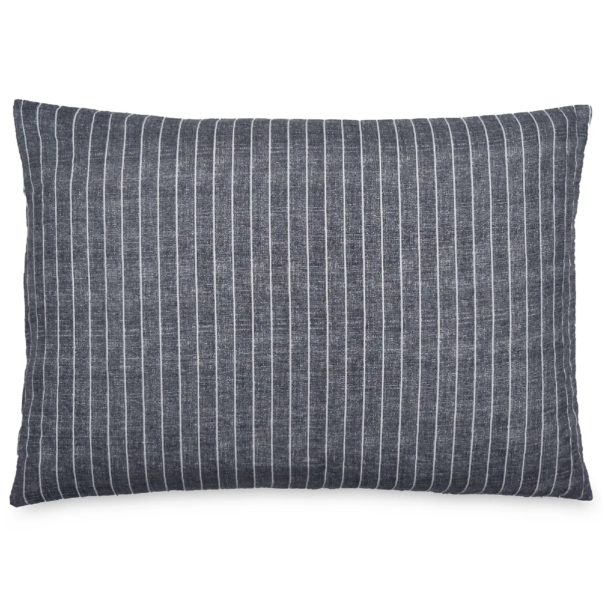 Taie D'oreiller Mousseline De Coton 50x70 Cm Lana À Rayures Noir Caviar