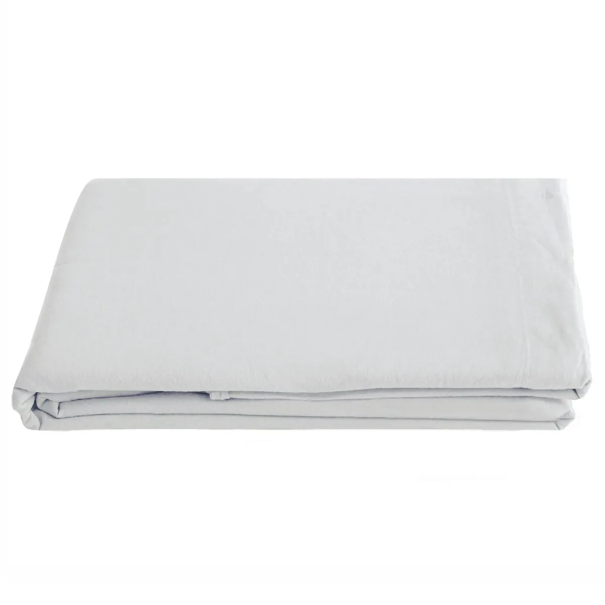 Drap Plat Palace Pur Coton Lavé 240x290 Cm Uni Blanc Neige