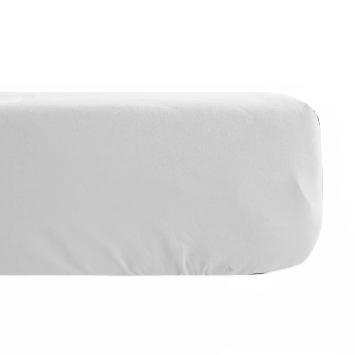 Drap Housse Uni 120x190 Cm Bonnet 35 Cm Percale De Coton Manoir Blanc Neige