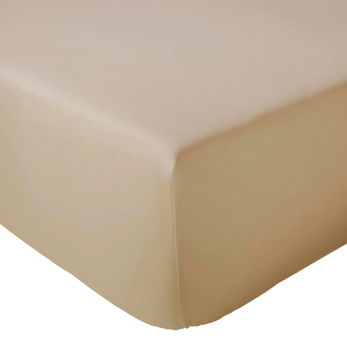 Drap Housse 200x200 Cm Bonnet 30 Cm Percale De Coton Passion Percale Marron Moka