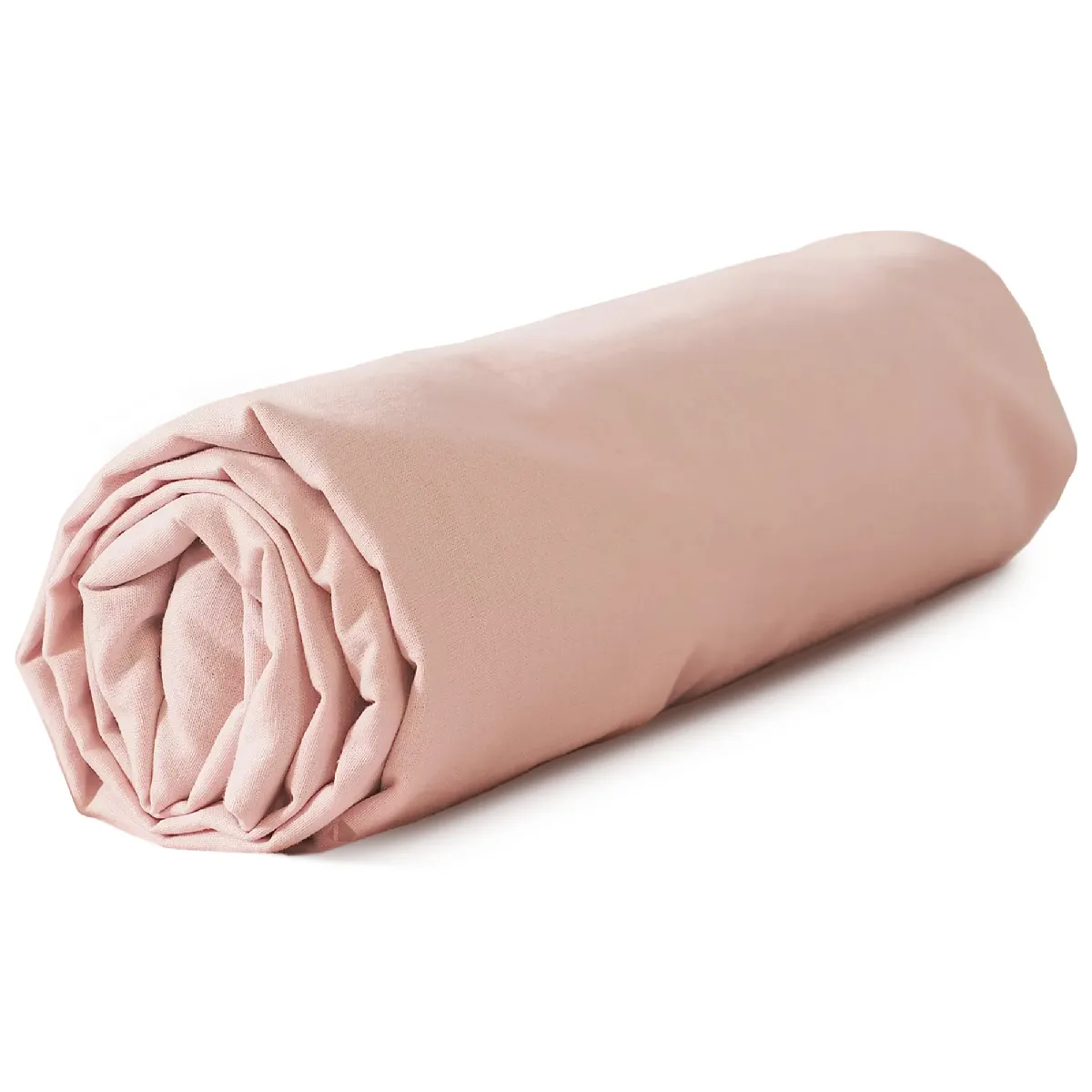 Drap Housse 140x190 Cm Coton Lavé Lino Rose Nude