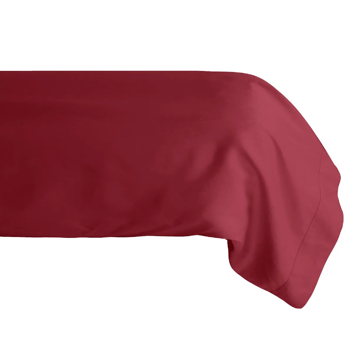 Taie De Traversin 43x190 Cm Percale De Coton Manoir Rouge Carmin