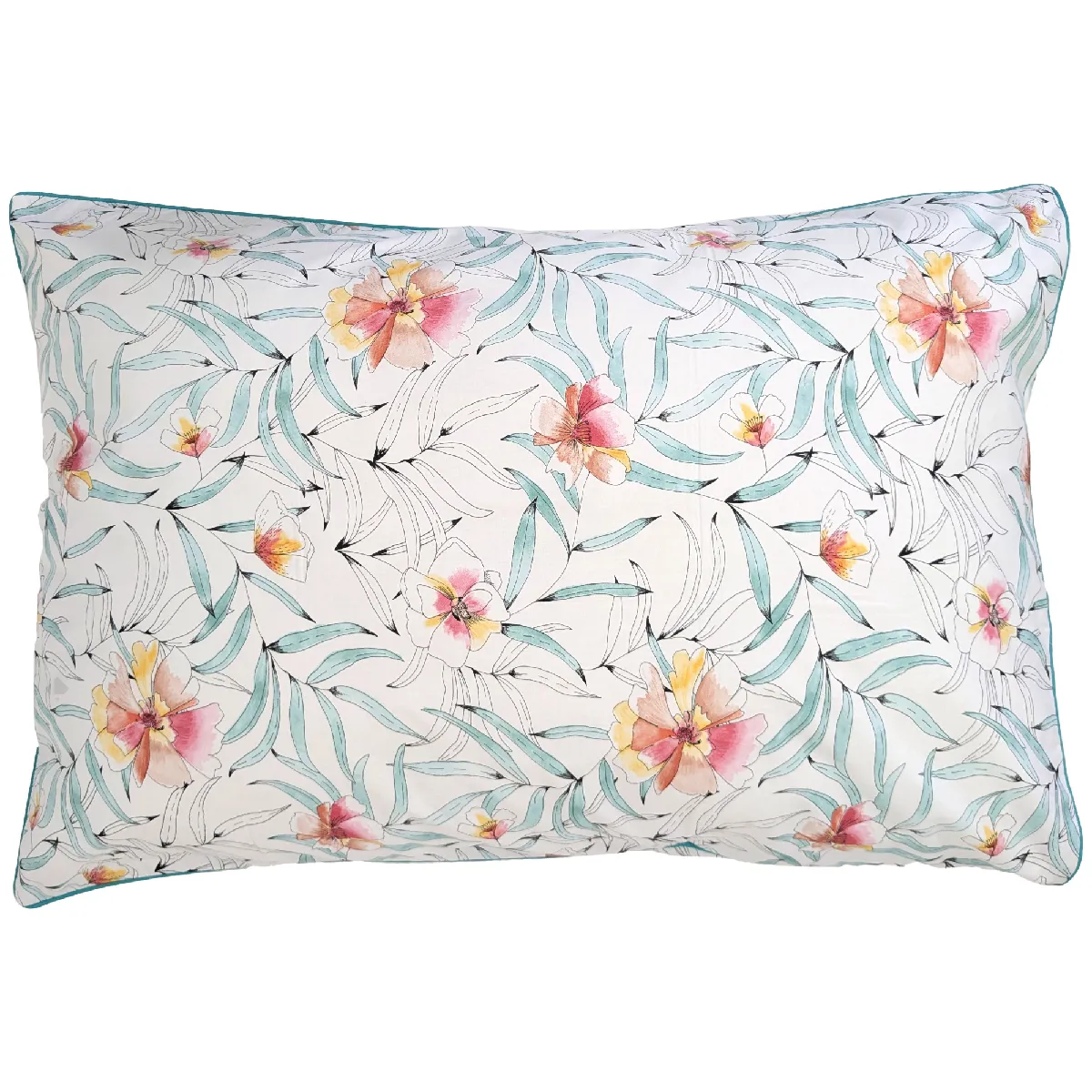 Taie D'oreiller 50x70 Cm Percale De Coton Roxane Multicolore