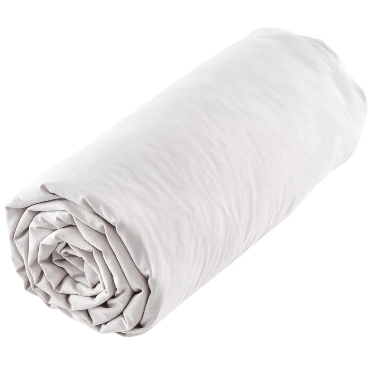 Drap Housse Uni 160x200 Cm Mila 100% Polyester Micro Lavée Blanc