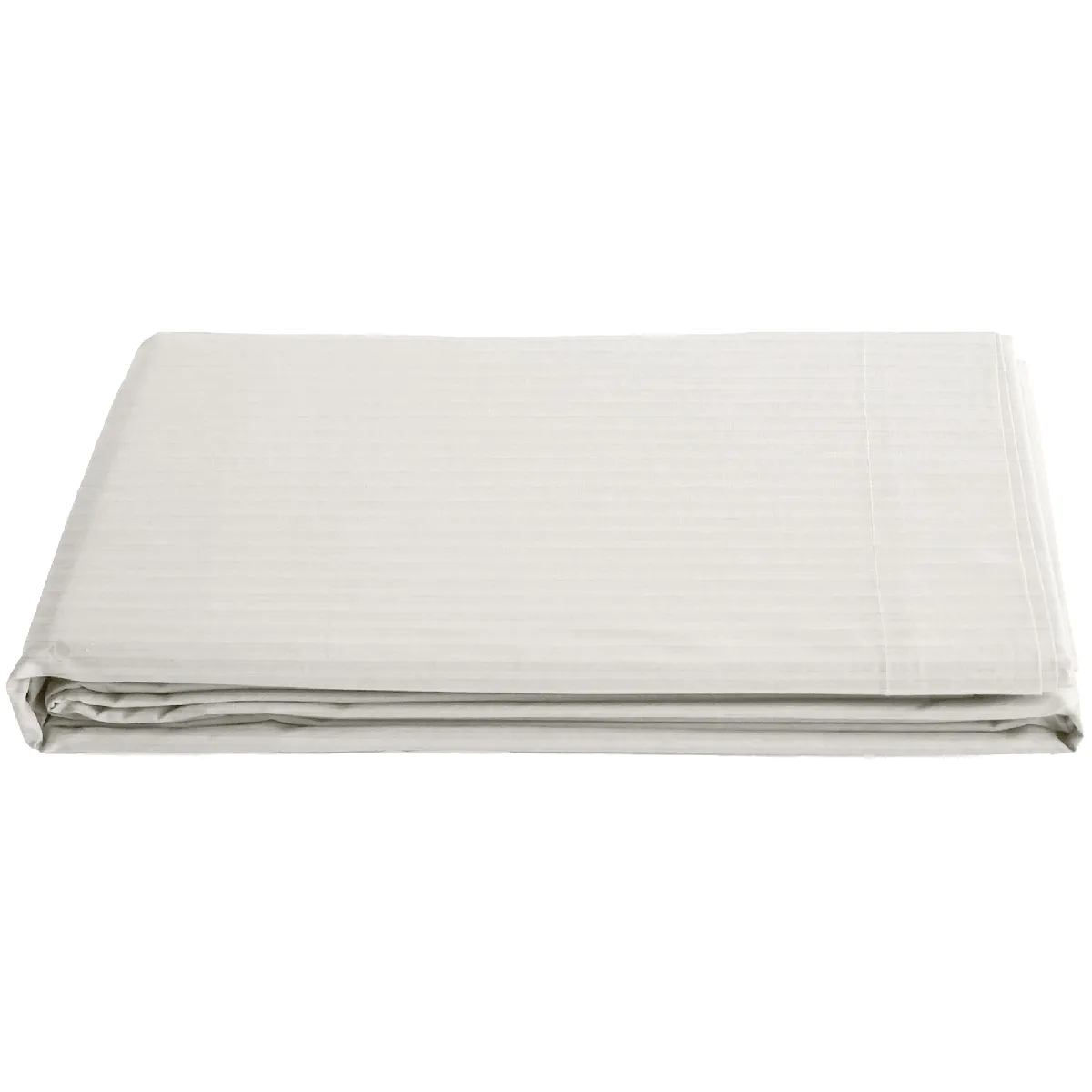 Drap Plat 270x300 Cm Satin Concerto À Rayures Beige Craie