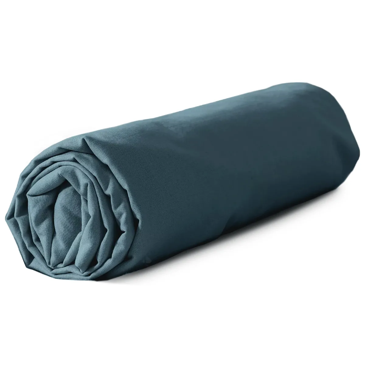 Drap Housse 160x200 Cm Coton Lavé Lino Bleu Marine