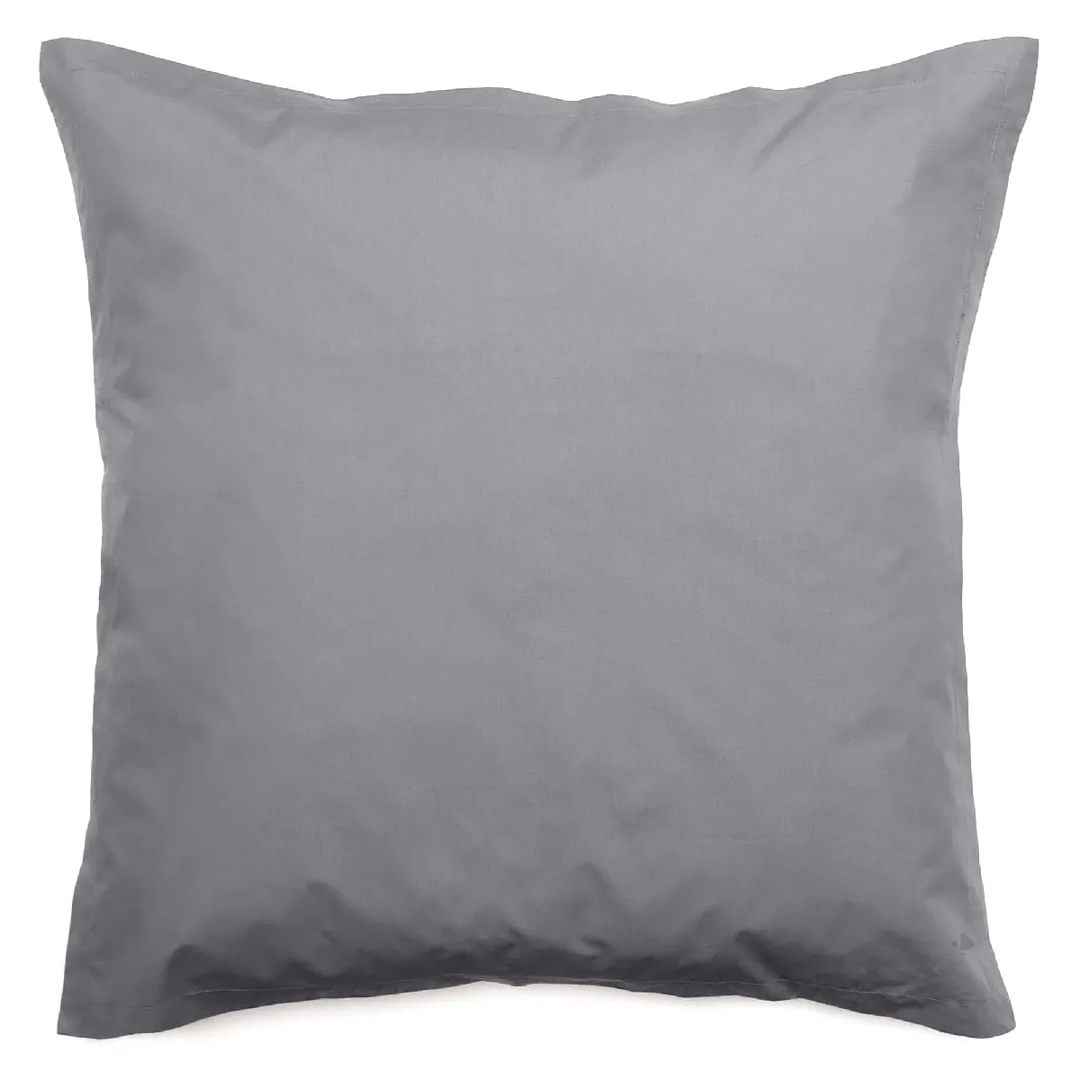 Taie D'oreiller Volants Plats 65x65 Cm Percale Manoir Gris Ardoise