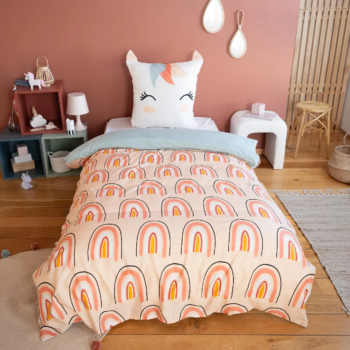 Parure De Lit Enfant Marana 140x200 Cm 100% Polyester Microfibre Rose