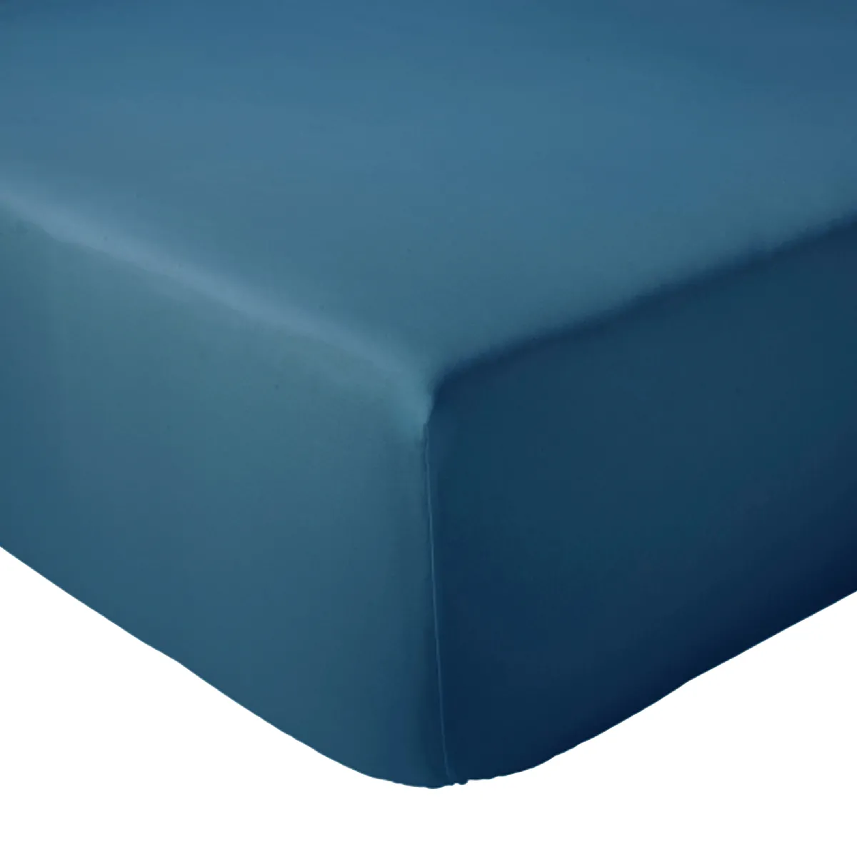 Drap Housse 200x200 Cm Bonnet 30 Cm Percale De Coton Passion Percale Bleu Cobalt