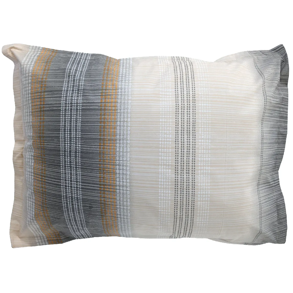 Taie D'oreiller 50x70 Cm En 100% Percale De Coton Esteban Gris Beige