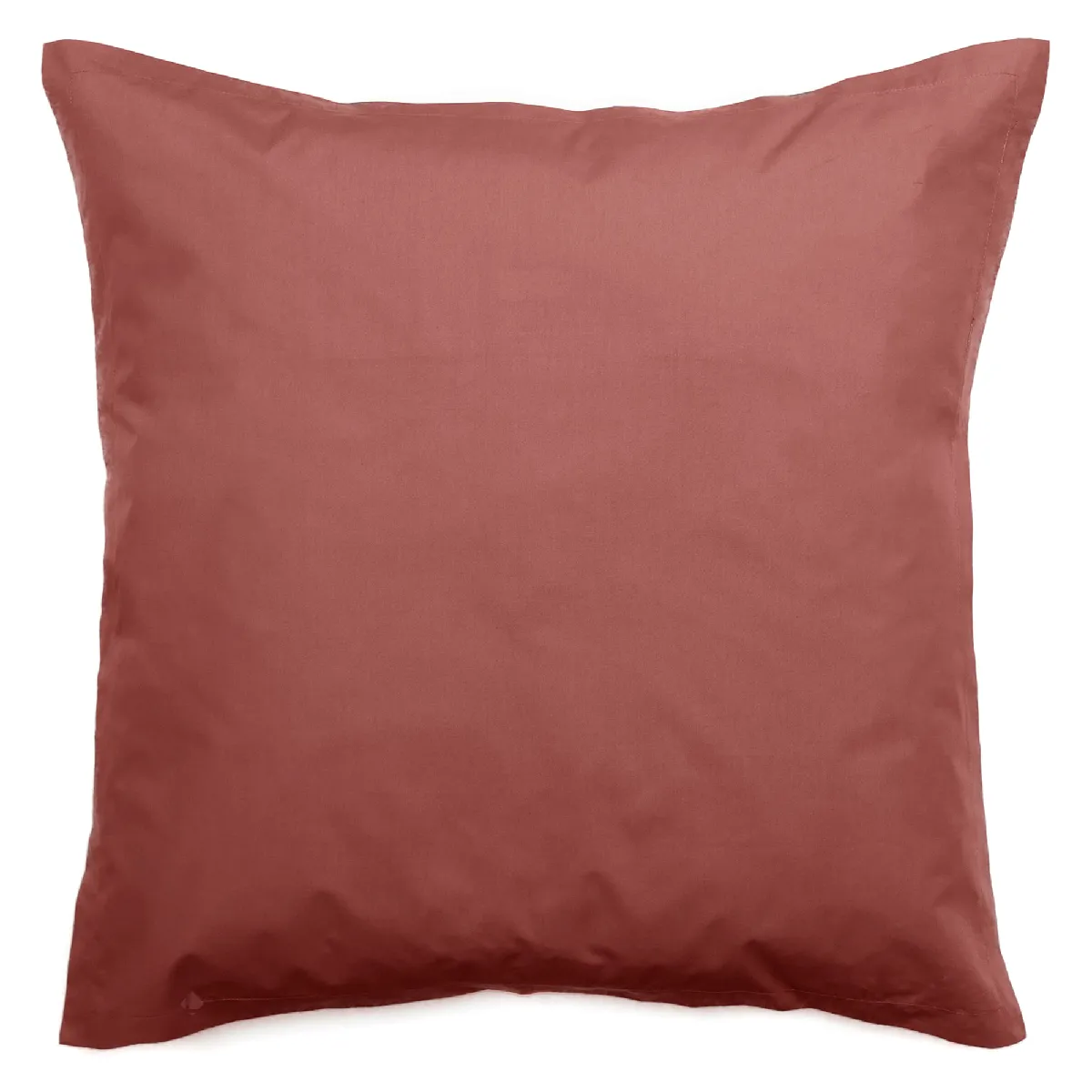 Taie D'oreiller Volants Plats 65x65 Cm Percale Manoir Rose Peche