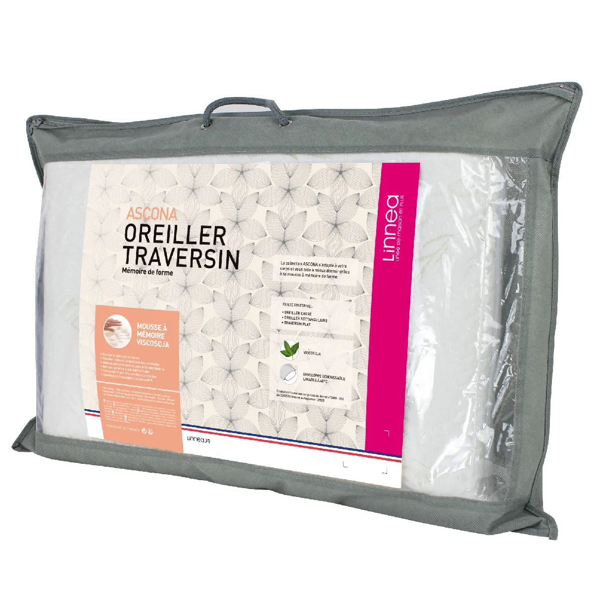 Oreiller 40x60 Cm Ascona Mousse À Mémoire De Forme Viscosoja