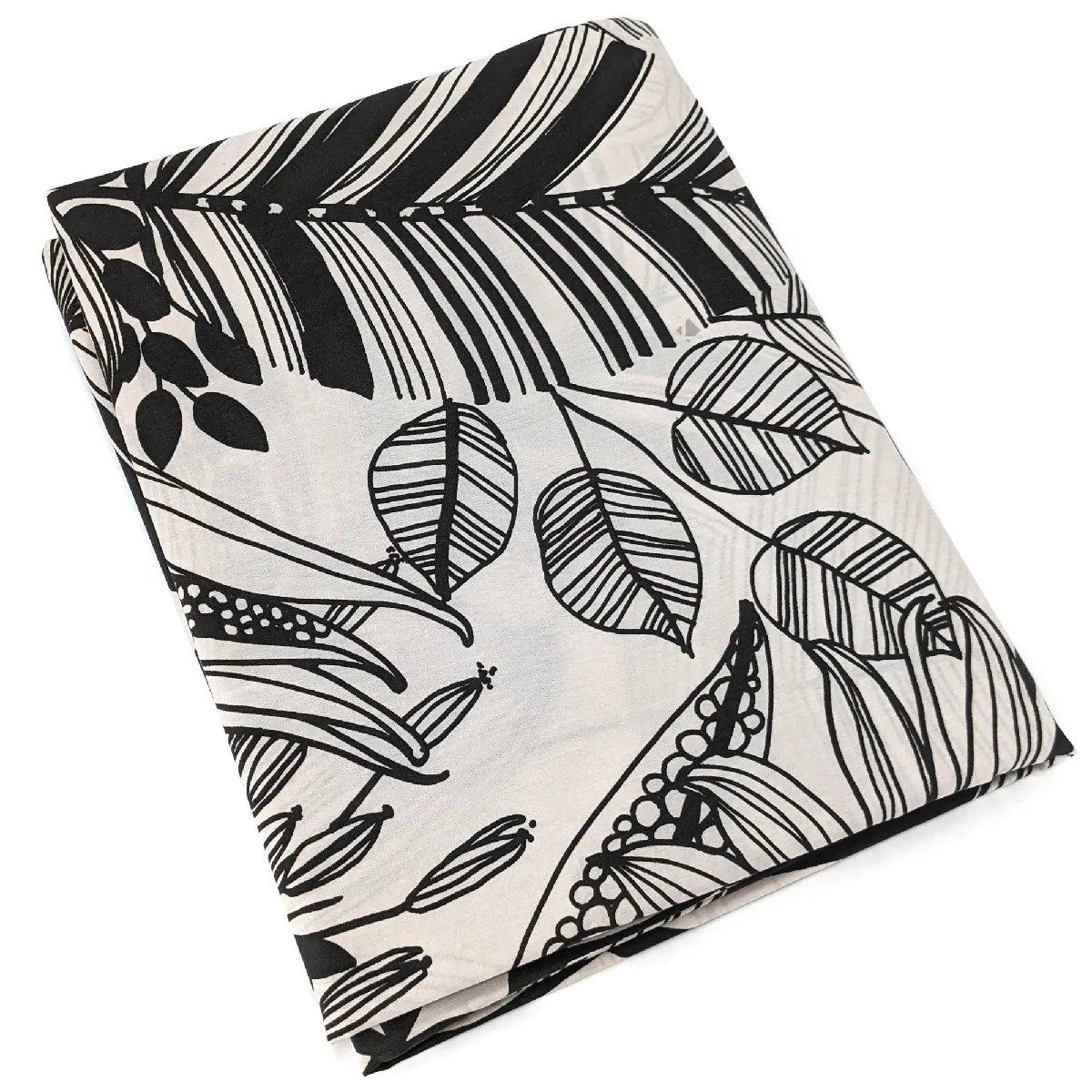 Drap Plat 180x290 Cm Percale De Coton Alba Beige/noir