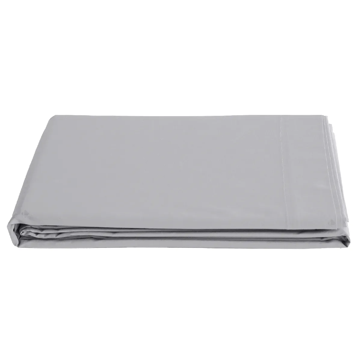 Drap Plat 180x290 Cm Percale De Coton Manoir Gris Acier
