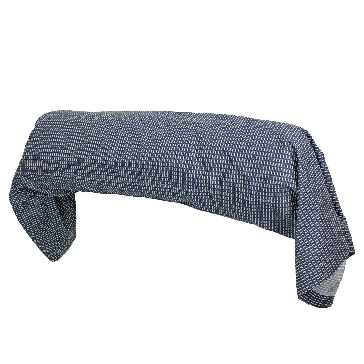 Taie De Traversin 140x43 Cm Satin De Coton Enzo Bleu