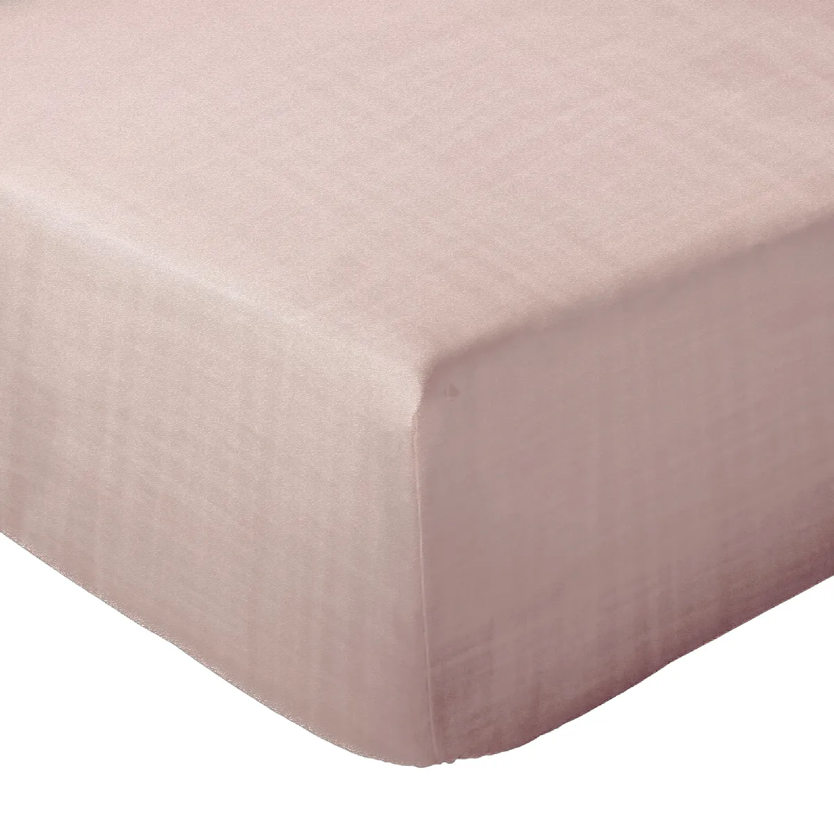 Drap Housse Milos Mousseline De Coton 140x200 Cm Bonnet 30 Cm Uni Rose