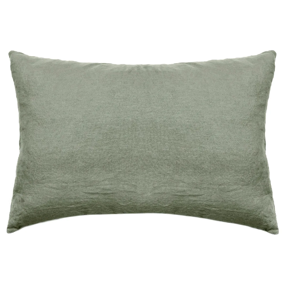 Taie D'oreiller Palace Pur Coton Lavé 50x70 Cm Uni Vert Sauge