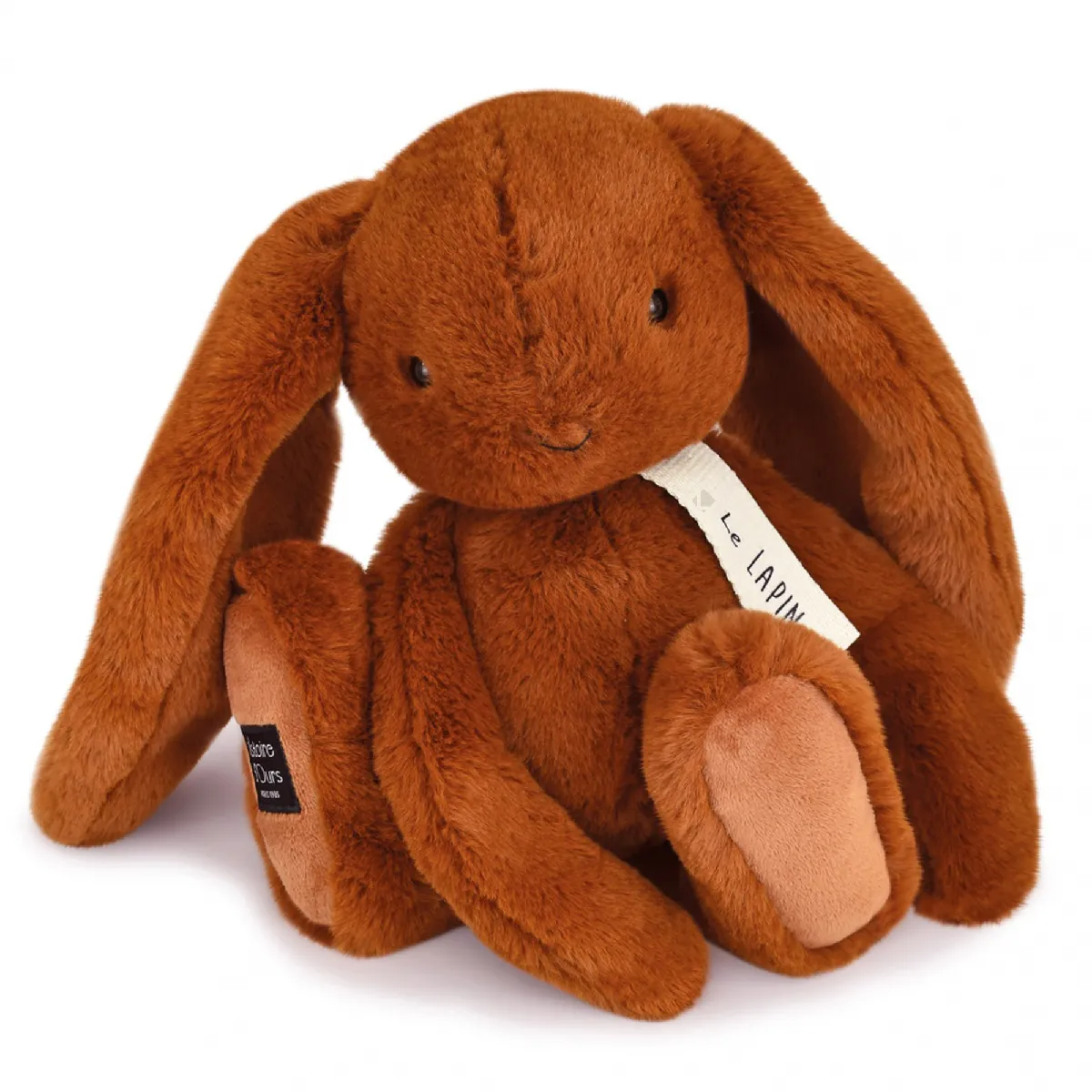 Peluche Lapin 32 Cm Polyester Collection Le Lapin Marron Cappuccino