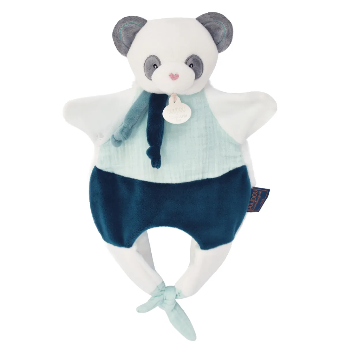 Doudou Amusette 30 Cm Polyester Collection Les Petits Futés Panda Vert