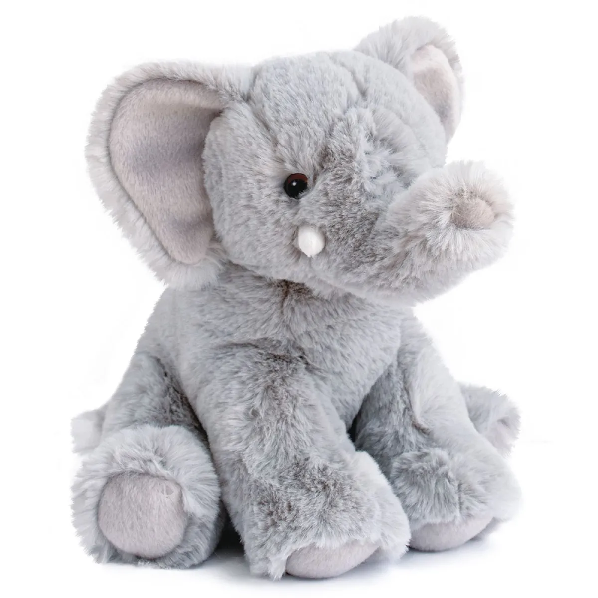 Peluche 25 Cm Polyester Collection Dans La Savane Éléphant Gris