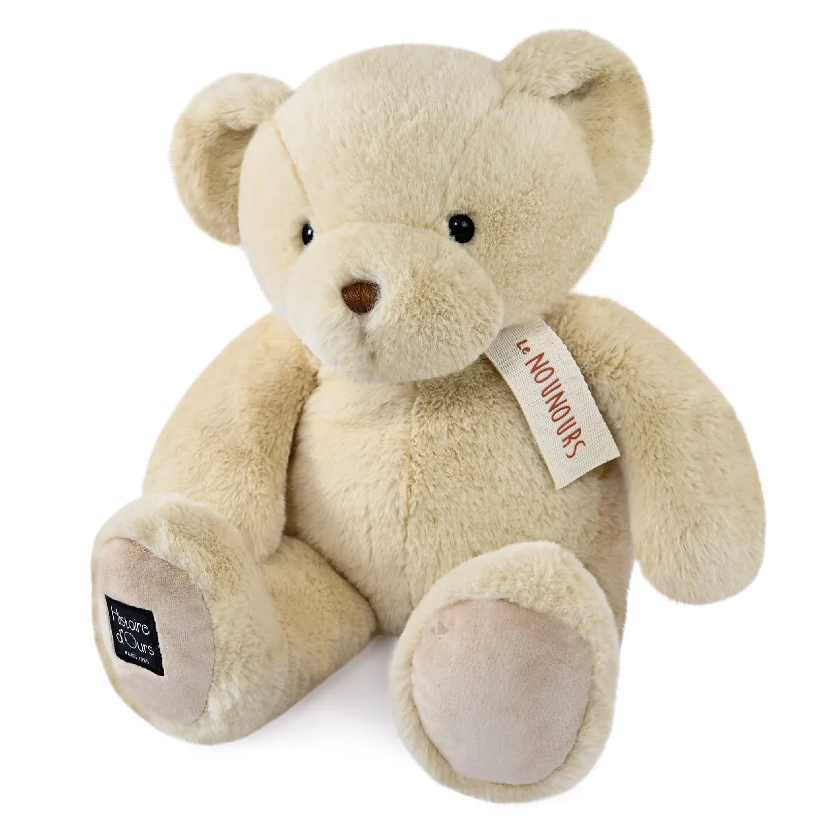 Peluche Ours 28 Cm Polyester Collection Le Nounours Beige Vanille