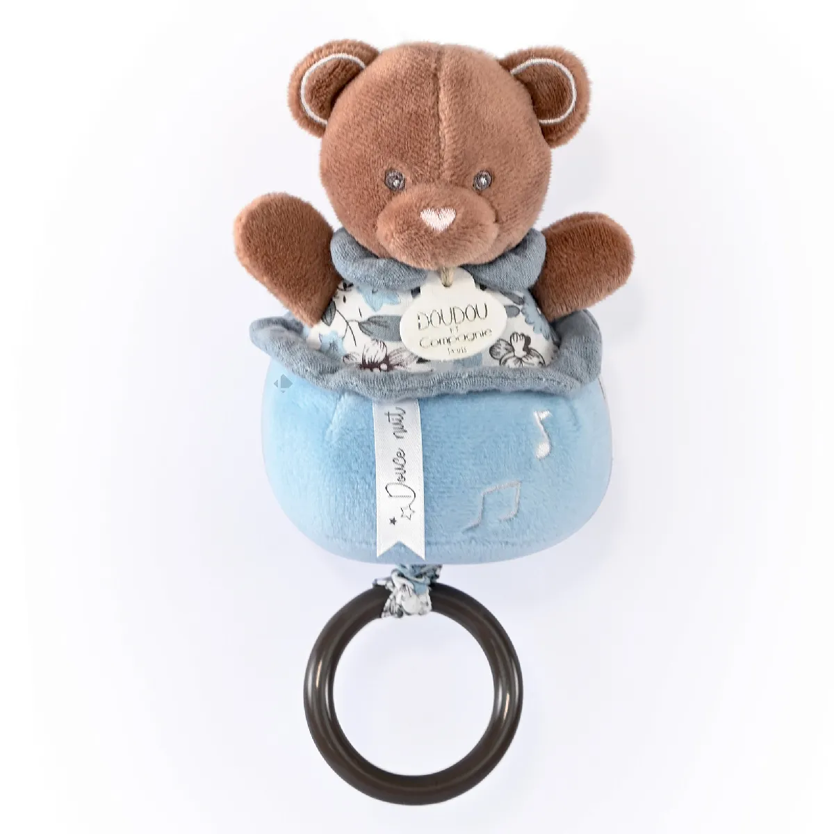Doudou Musique 14 Cm Polyester Boh'aime Ours Bleu Multicolore