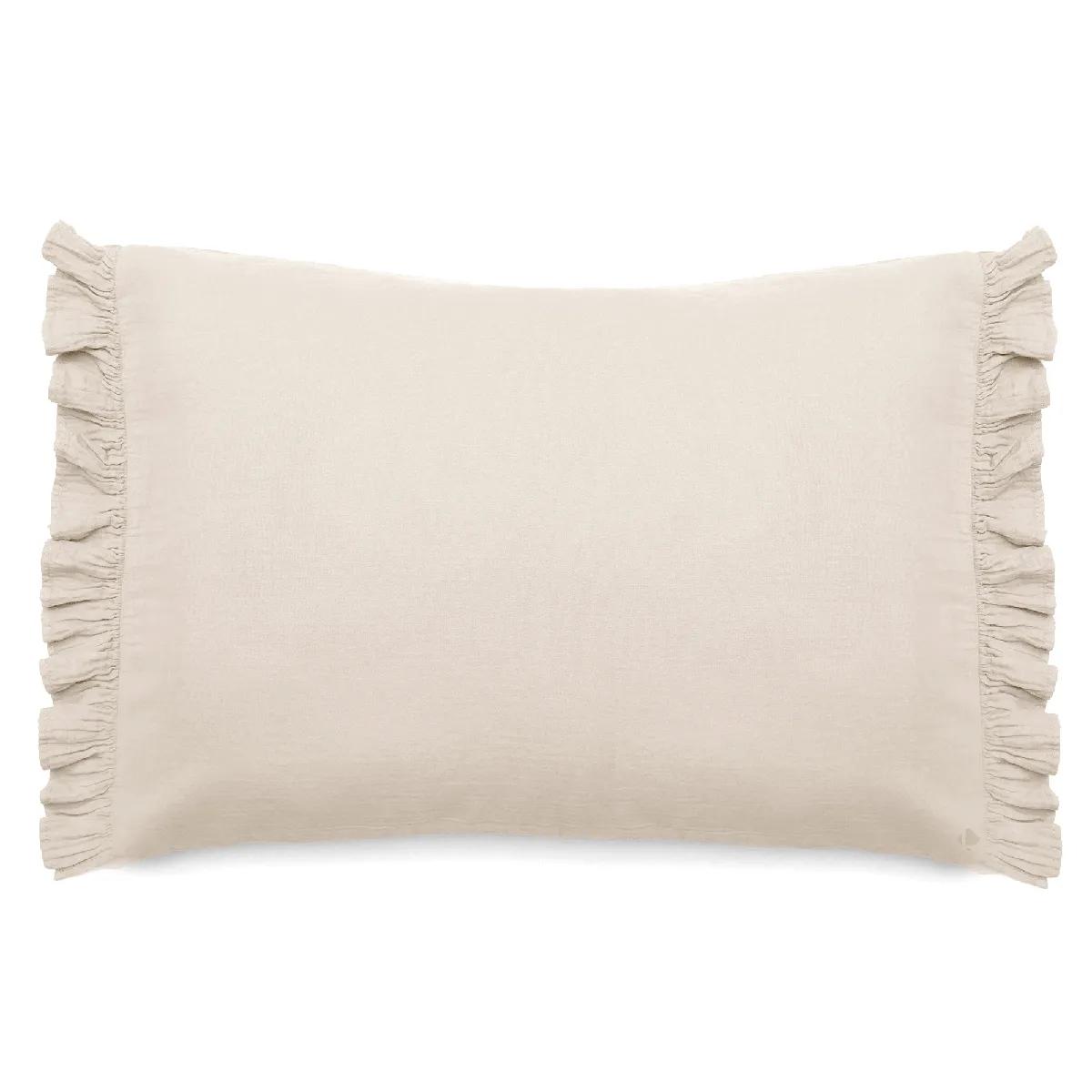 Housse De Coussin En Mousseline De Coton 55x80 Elza Beige Ficelle