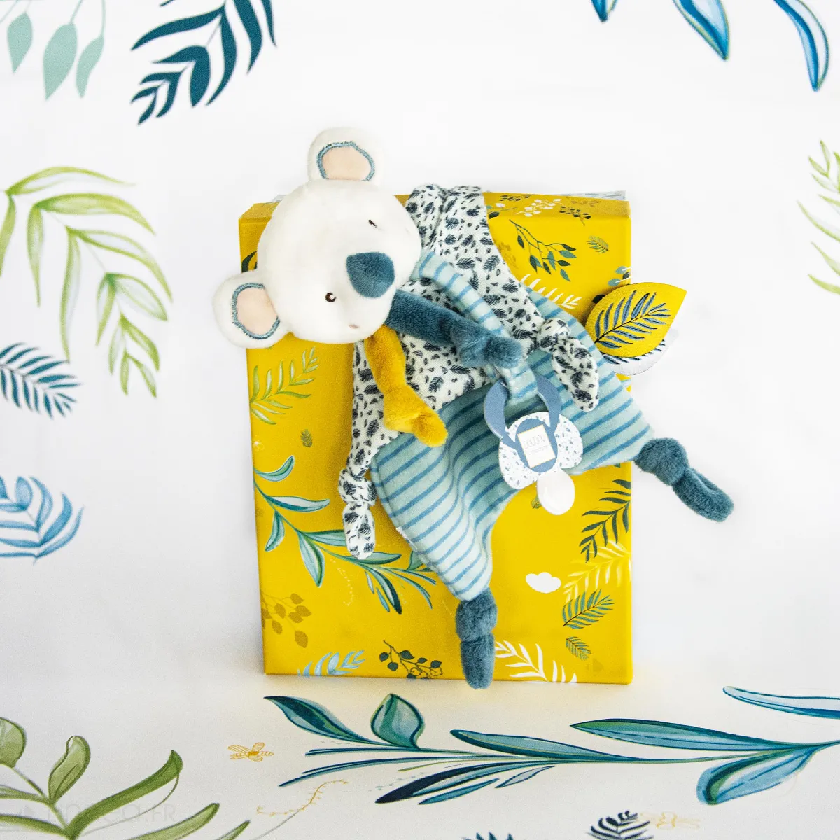 Doudou Attache-sucette Koala 20 Cm Collection Yoca Le Koala Bleu