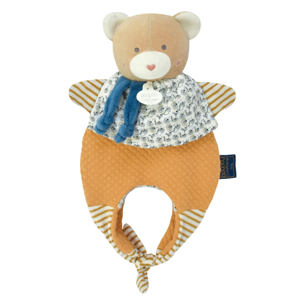 Doudou Amusette 30 Cm Polyester Collection Les Petits Futés Ours Jaune