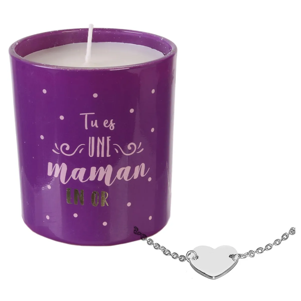 Bougie Parfumée Marbella Violette + Bracelet Surprise