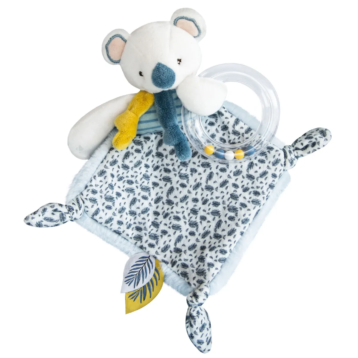 Doudou Hochet Koala 22 Cm Collection Yoca Le Koala Bleu