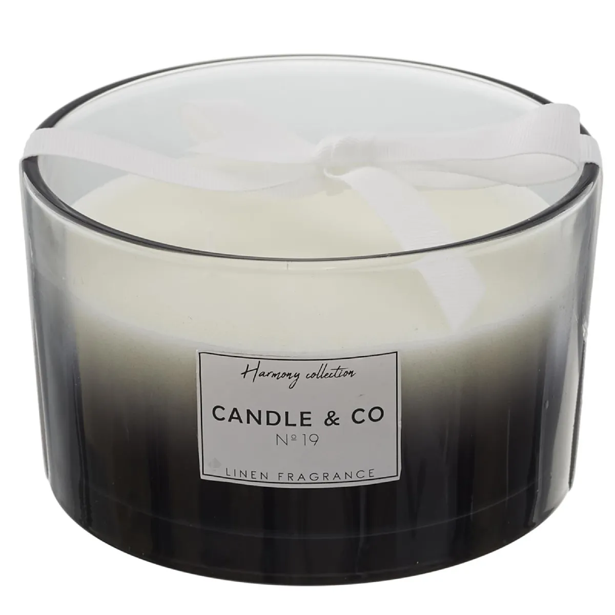 Bougie Parfumée 3 Mèches En Coton Harmony Senteur Linge Frais Noir