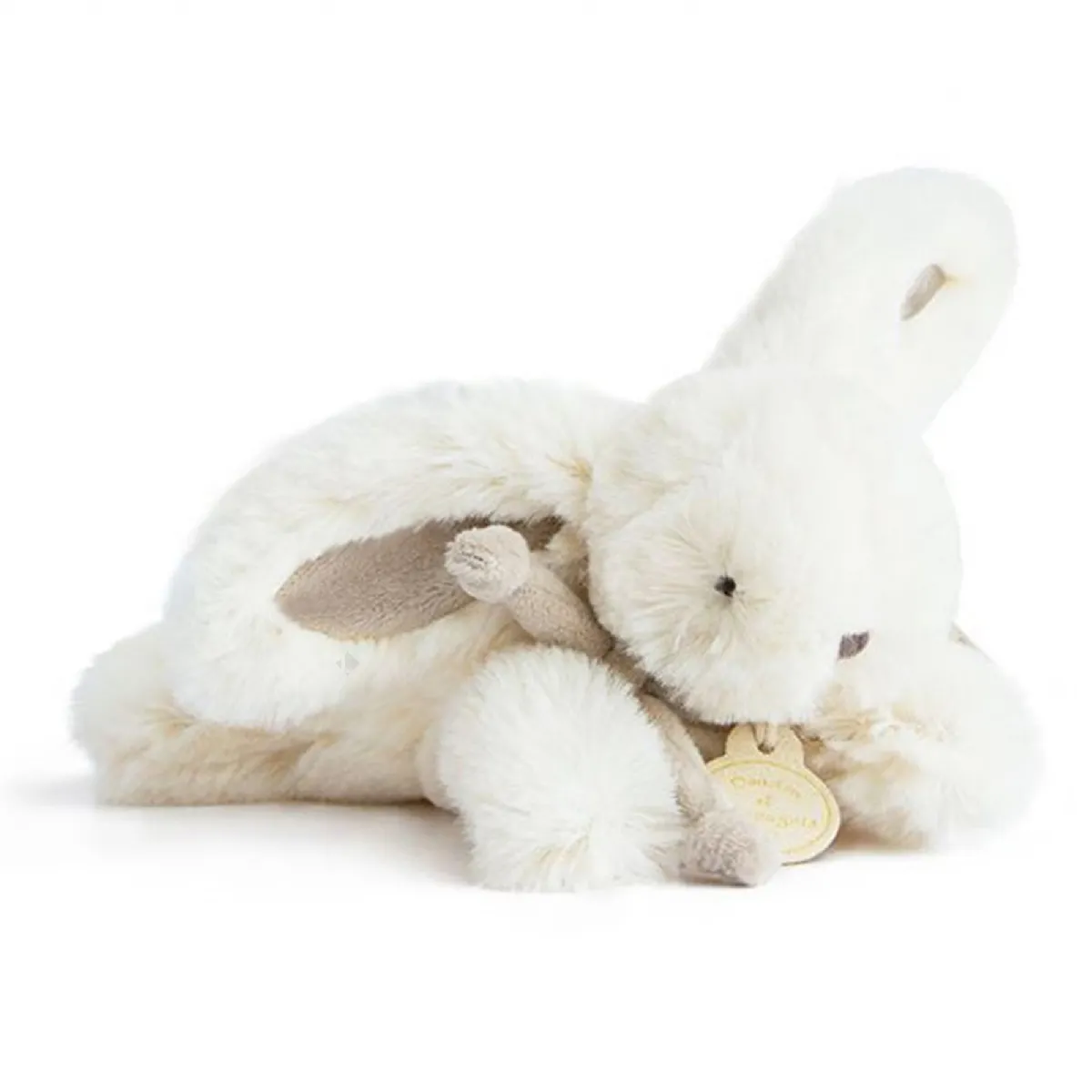 Doudou Lapin 16 Cm Polyester Collection Lapin Bonbon Blanc/beige Taupe