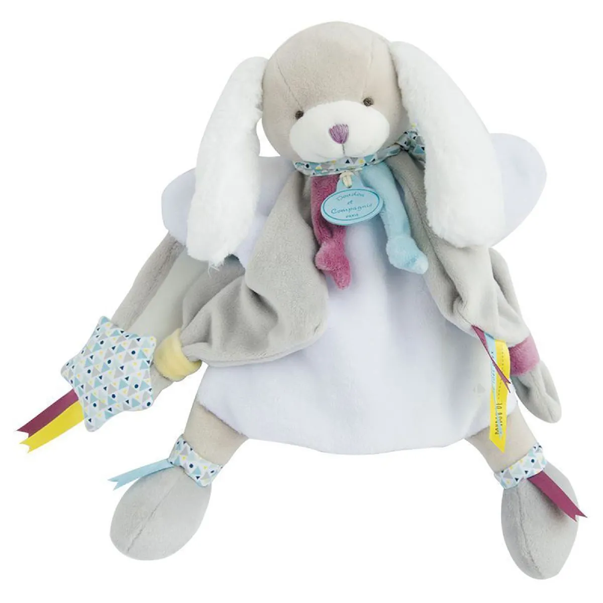 Doudou Marionnette Chien Grand Modèle 28 Cm Polyester Toopi Gris