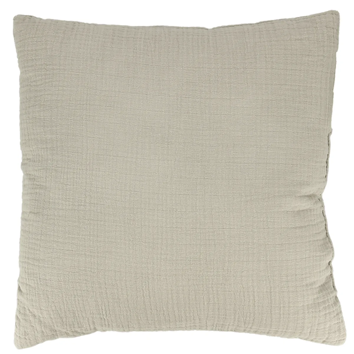 Coussin 40x40 Cm Double Gaze De Coton Et Sherpa Gaze & Sherpa Beige Galet