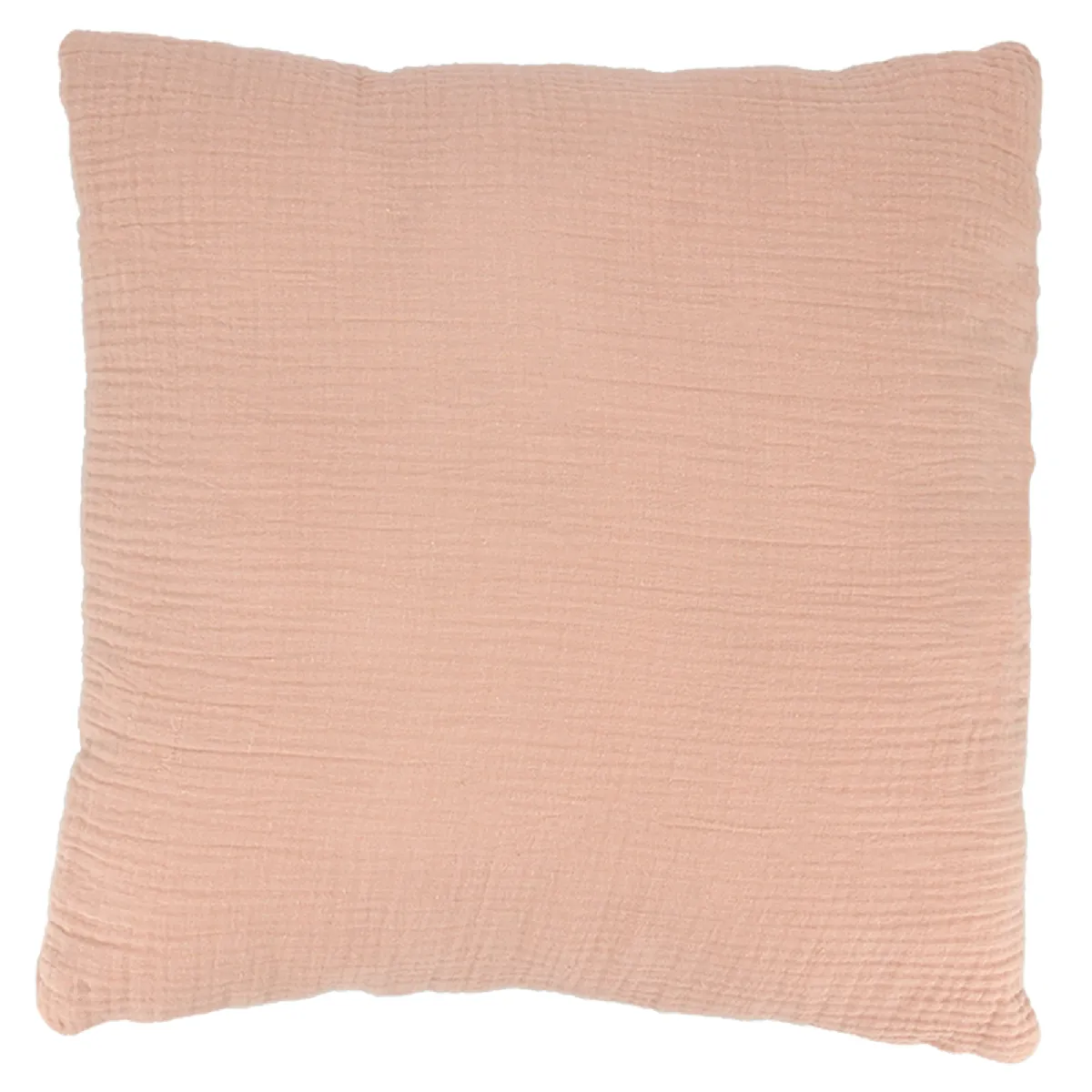 Coussin 40x40 Cm Double Gaze De Coton Et Sherpa Gaze & Sherpa Rose Pêche