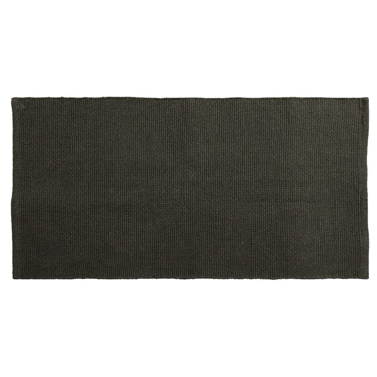 Tapis Rectangulaire 70x140 Cm Pur Coton Collection Moorea Marron Café