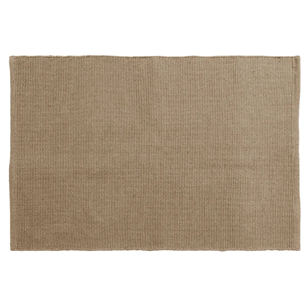 Tapis Rectangulaire 60x90 Cm Pur Coton Collection Moorea Marron Camel