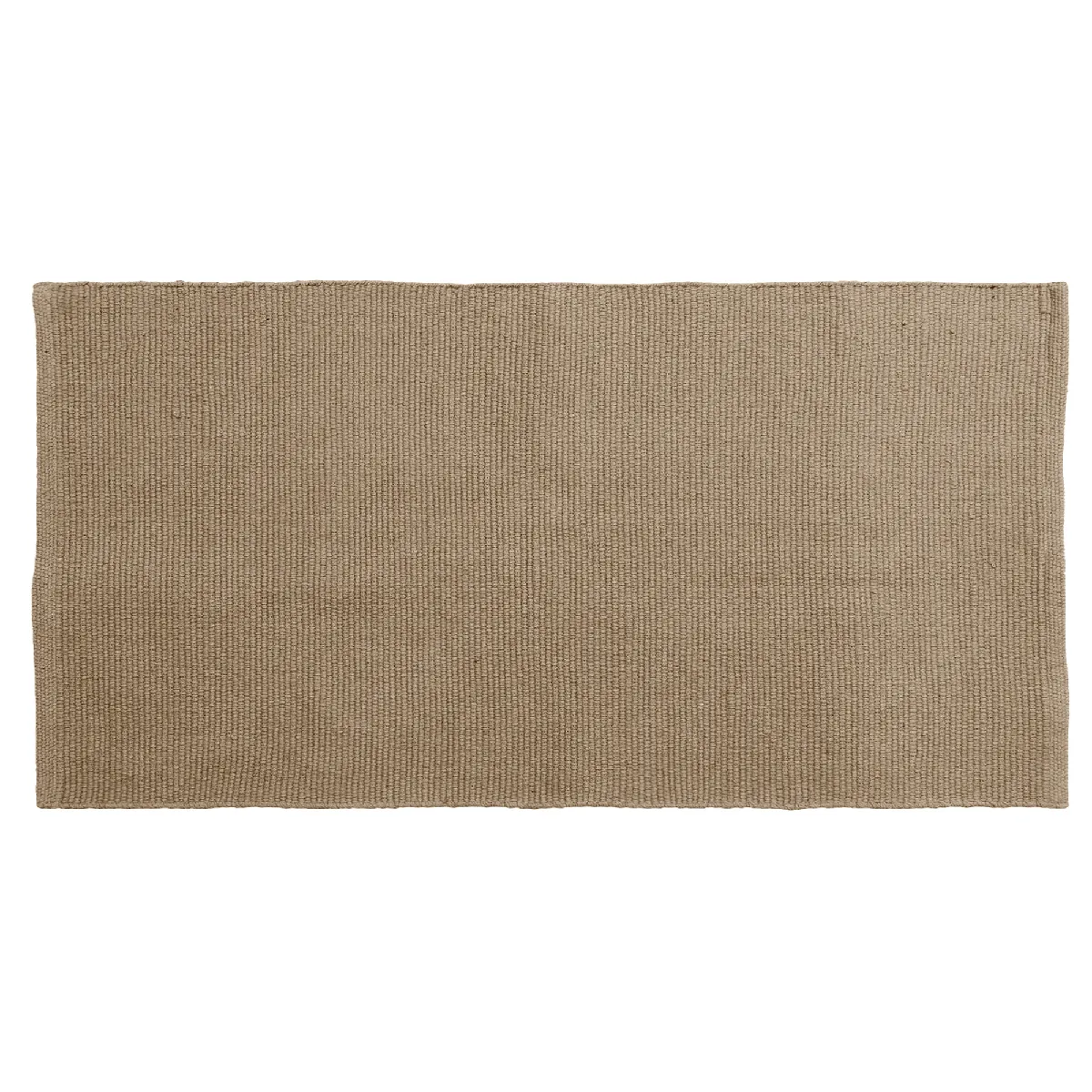 Tapis Rectangulaire 70x140 Cm Pur Coton Collection Moorea Marron Camel