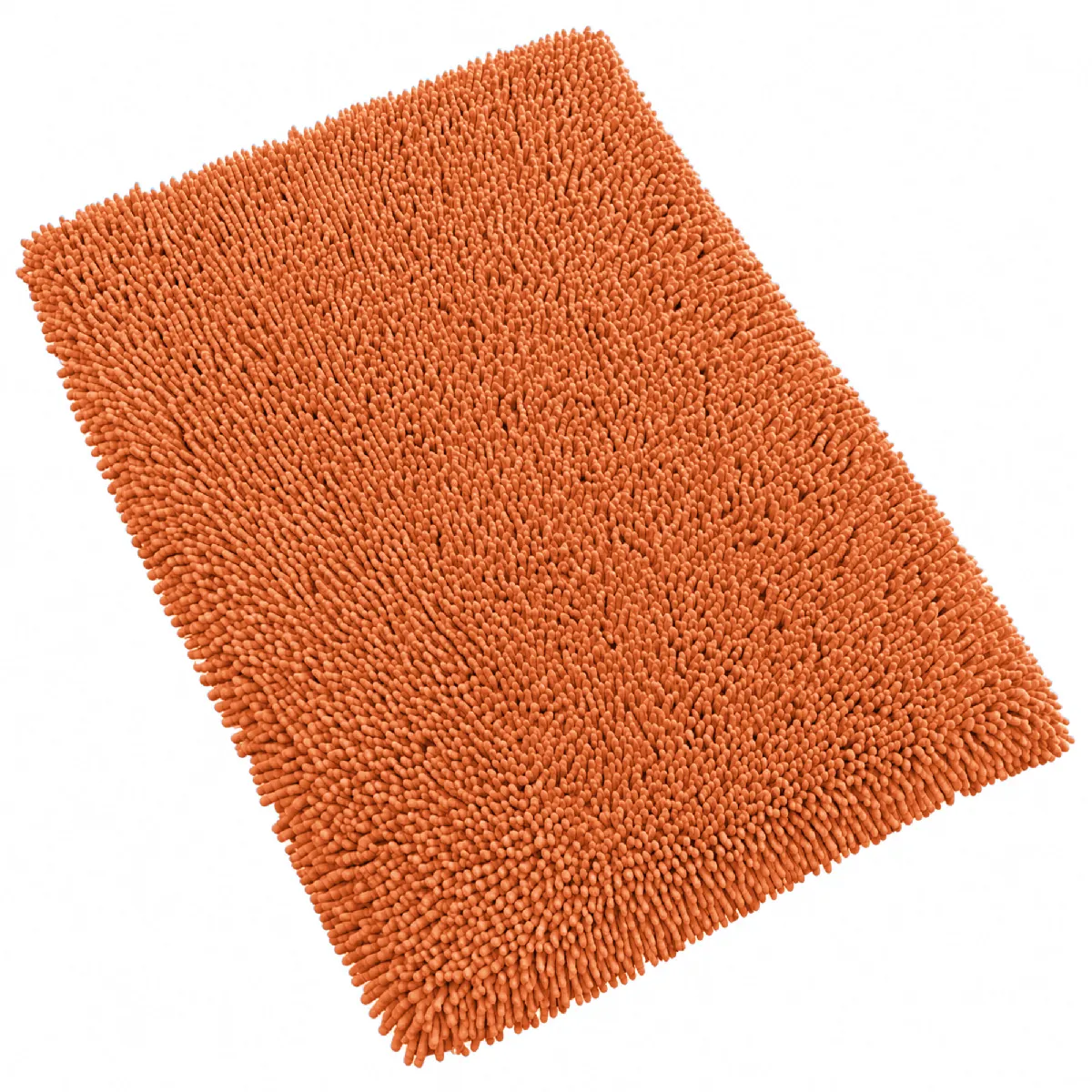 Tapis De Bain 50x80 Cm Chenille Orange Terracotta 1800g/m2