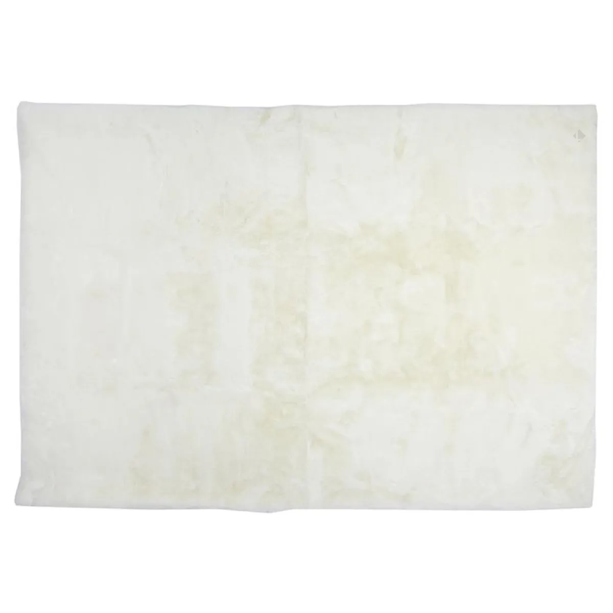 Tapis De Salon 120x170 Cm Polar Imitation Fourrure Ecru
