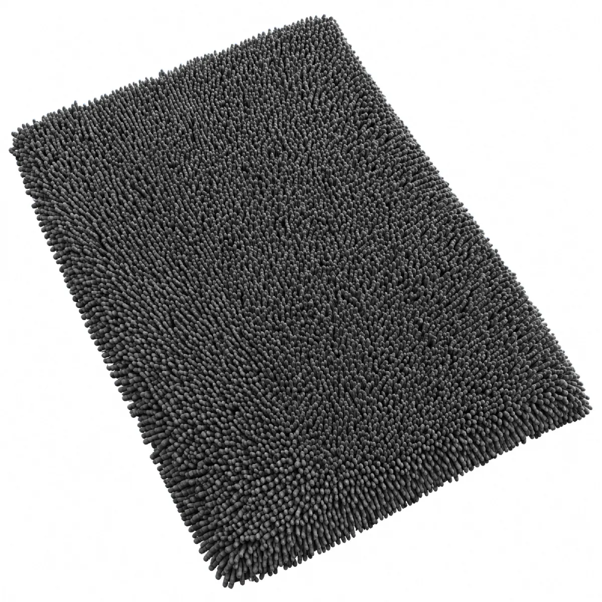 Tapis De Bain 50x80 Cm Chenille Anthracite 1800g/m2