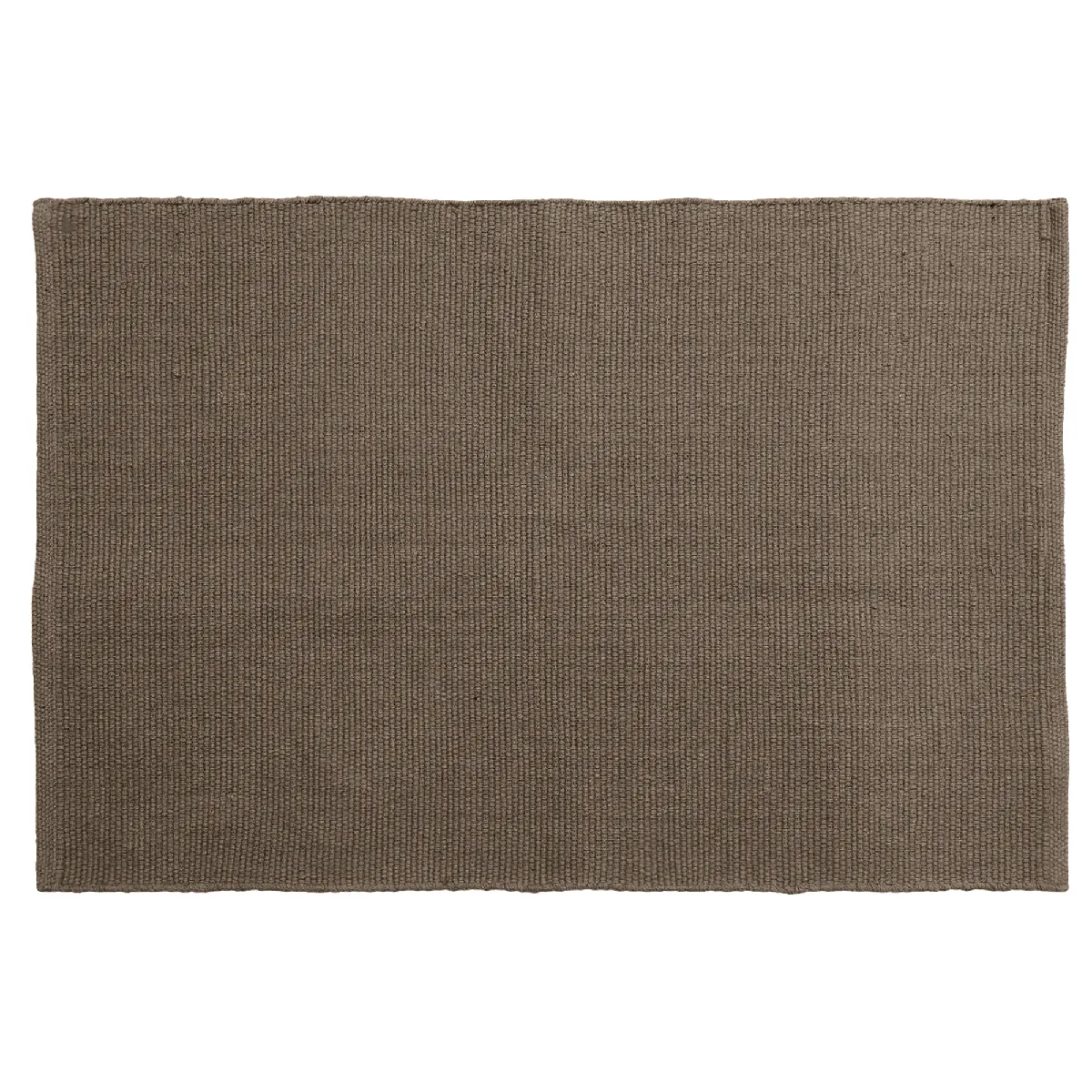 Tapis Rectangulaire 60x90 Cm Pur Coton Collection Moorea Marron Tabac