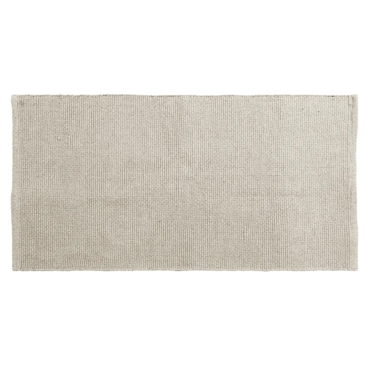 Tapis Rectangulaire 70x140 Cm Pur Coton Moorea Beige Naturel