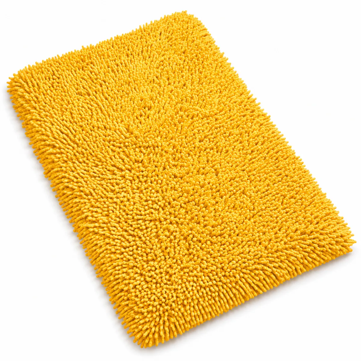 Tapis De Bain 50x80 Cm Chenille Jaune 1800g/m2