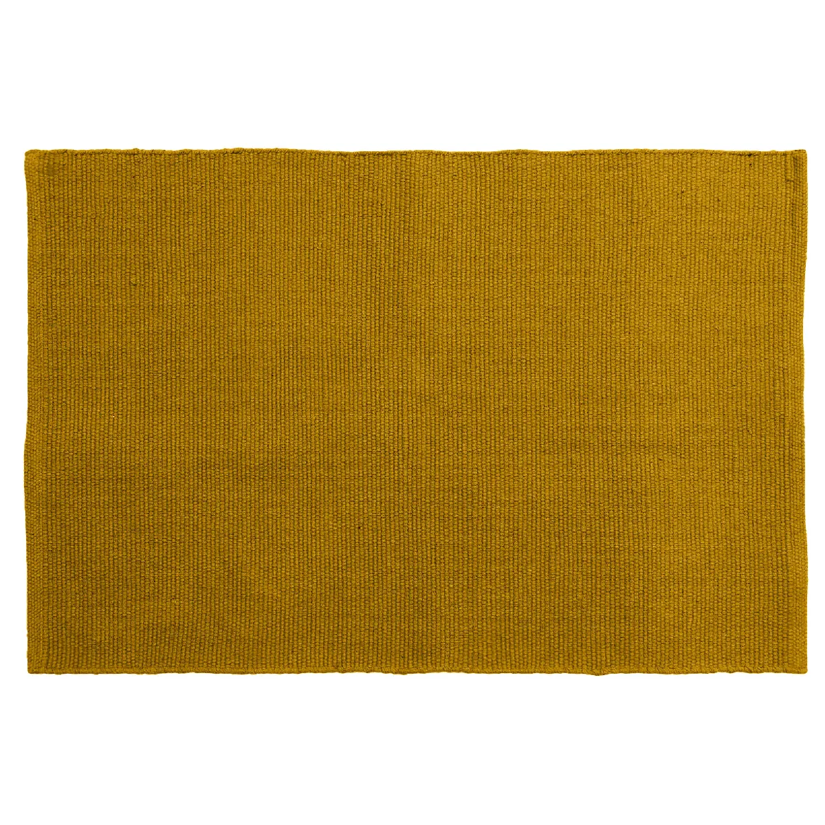 Tapis Rectangulaire 60x90 Cm Pur Coton Collection Moorea Jaune Gold