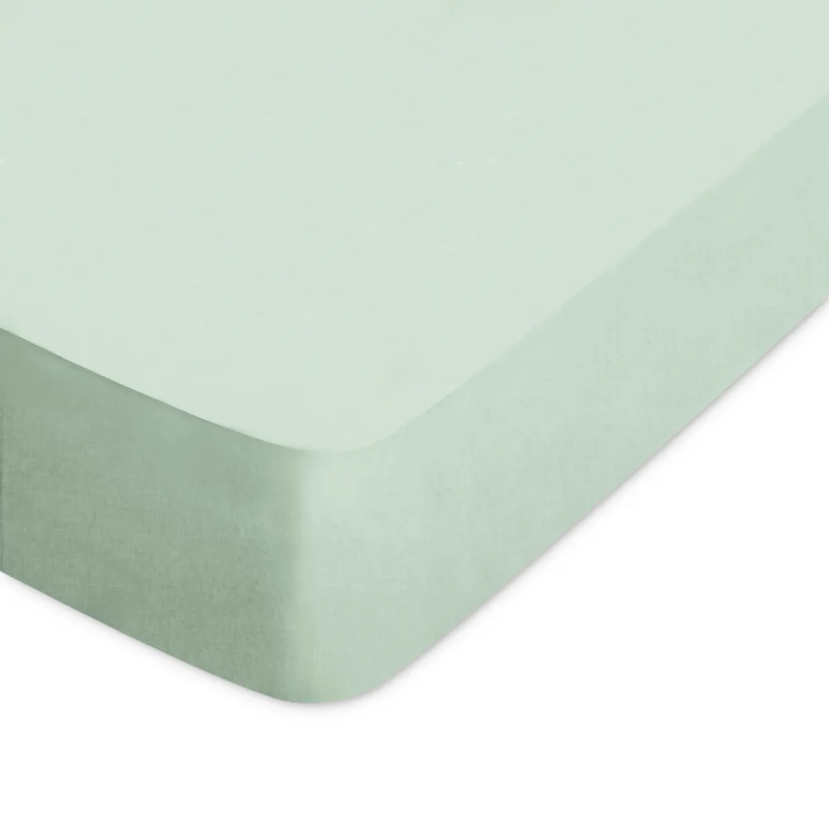 Drap Housse Uni 130x190 Cm Bonnet 30 Cm Coton Alto Vert Fleur D'amandier
